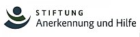 Auf dem Bild ist der Schriftzug der Stiftung "Anerkennung und Hilfe" zu sehen.